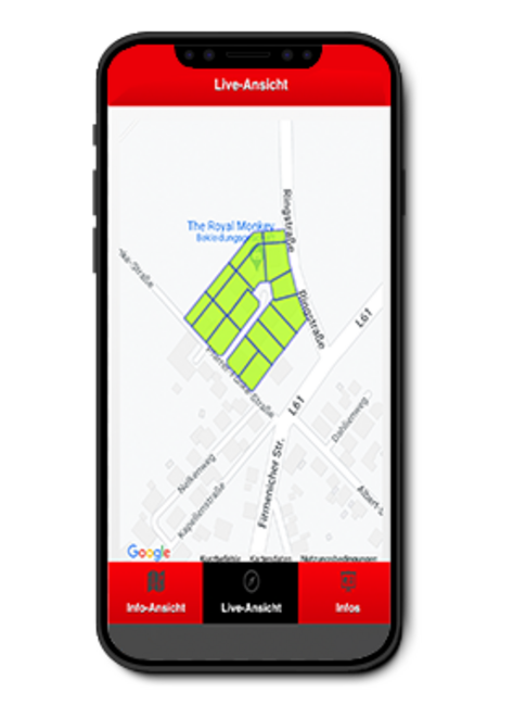 Baugebiete-App | Live-Navigation • G+S Wohnbau